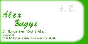 alex bugyi business card